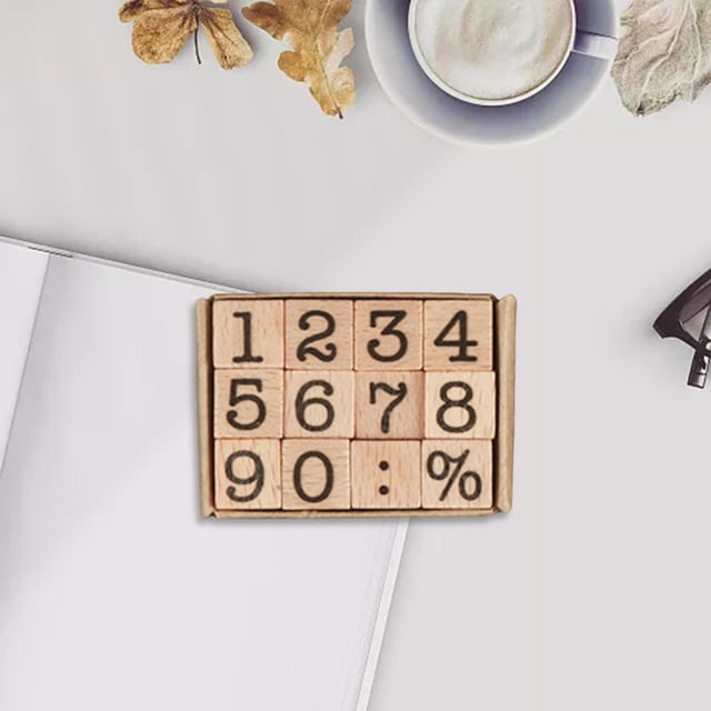 Juego de Sellos de Madera BLESIY Suministros Decorativos DIY Sello de elaboración