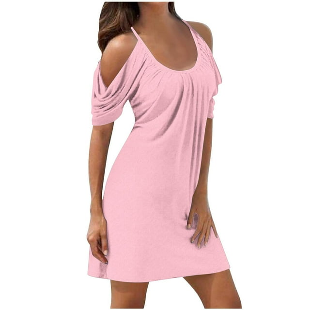 Japceit Robes pour Femmes Robe Mode Sans Manches à Bretelles