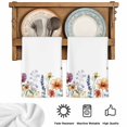 thumbnail image 6 of Spring Floral Kitchen Towels Set of 3, Colorful Botanical Summer Blooming Soft Microfiber Dish Towels, Absorbent Quick-Dry Washable Dishcloths for Kitchen Cleaning, Drying Dishes, 18x28 Inches, 6 of 9