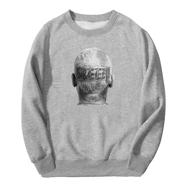 Chris Brown Breezy Merch Crewneck Long Sleeve Sweatshirts 2023 Hip Hop Rapper Women Men's Clothes