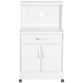 thumbnail image 3 of Pemberly Row Modern Kitchen Wooden Microwave Cart in White, 3 of 5