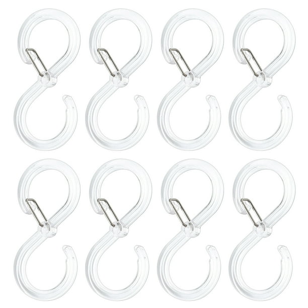 jovati S Hooks for Hanging Pots and Pans 8 Pack S Hooks Large  Multifunctional S-Shaped Hook with Buckle S Hook for Hanging Coat ,Bag ,  Cups for