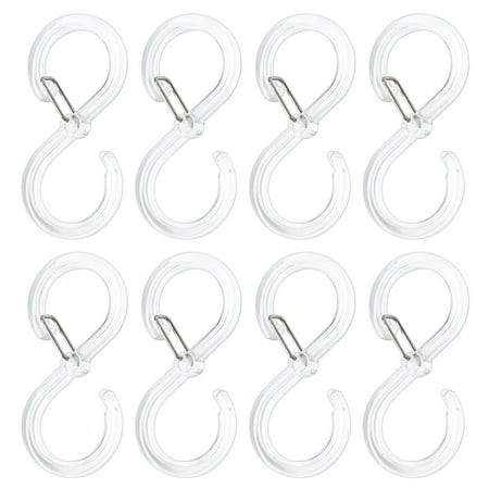 

Home Organization And Storage 8 Pack S Hooks Large Multifunctional S-Shaped Hook With Buckle S Hook For Hanging Coat Bag Cups For Kitchen Bathroom 2.56 Inch Transparent BKitchen Organization
