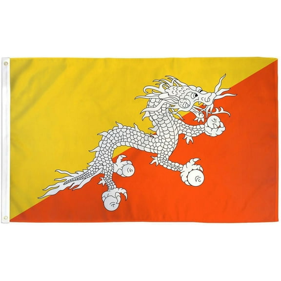 3x5 Bhutan Flag Asian Banner Kingdom Pennant