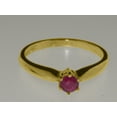 thumbnail image 6 of LBG British Made 18k Yellow Gold Natural Ruby Womens Anniversary Ring - 33 size options - Size 4.5, 6 of 7