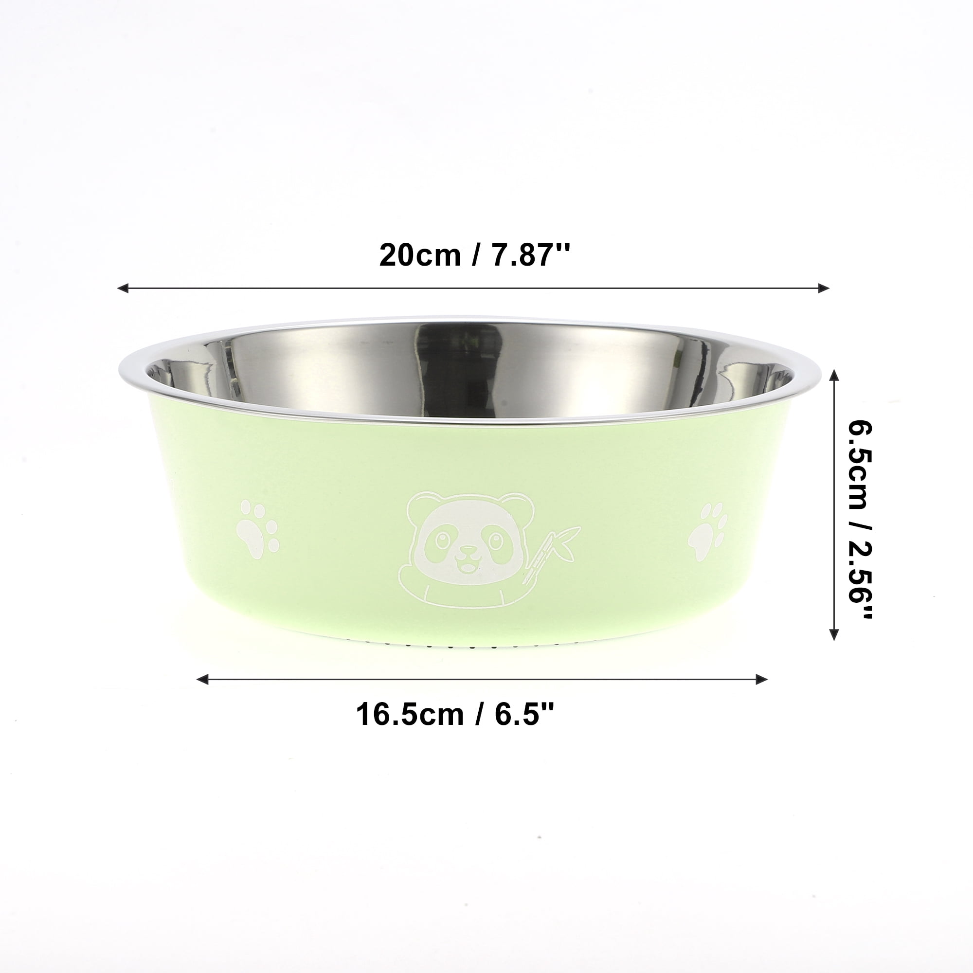 Unique Bargains Non-Skid Extra Large Dog Bowl Panda Pattern 1 Pc Green
