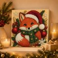 thumbnail image 3 of DIY Christmas Pearl Diamond Painting Art Kit , Christmas Pearl Beads Art Craft for Adults Beginner, Gemstone Diamond Dots Beads for Home Wall Decor, Healing Stress-Relieving （Christmas Fox）, 3 of 3