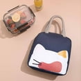 thumbnail image 4 of SCNOR Lunch Bag for Women and Men,Insulated Lunch Tote,Stitch Bento Bags,Oxford cloth,Navy, 4 of 5