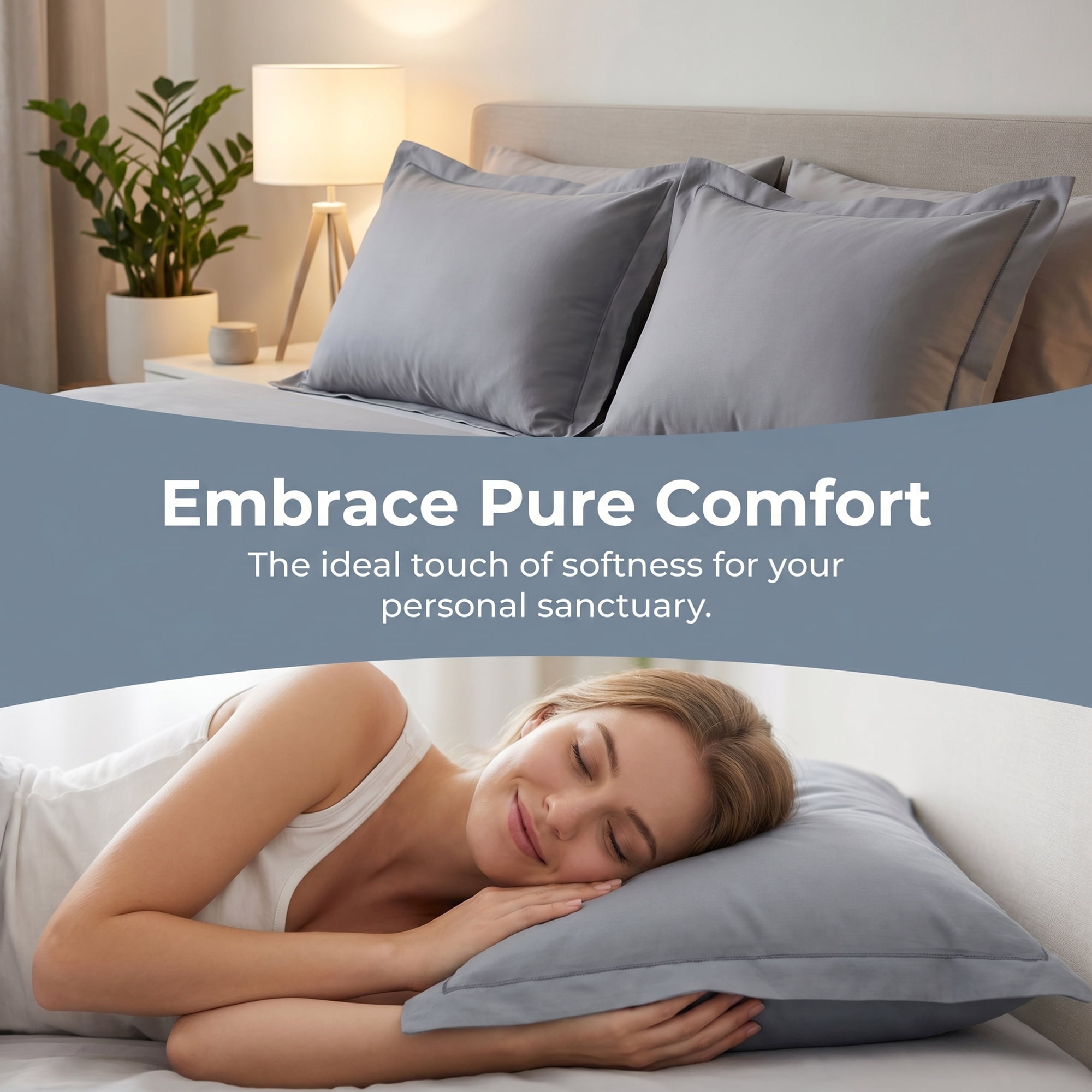 Unique Bargains 2 Pack Cotton Pillowcase Cooling Envelope Closure Bedding Queen Dark gray