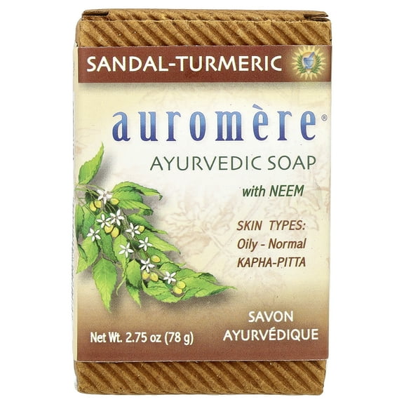 Auromere Ayurvedic Bar Soap Sandalwood-Turmeric - 2.75 oz Bar Soap