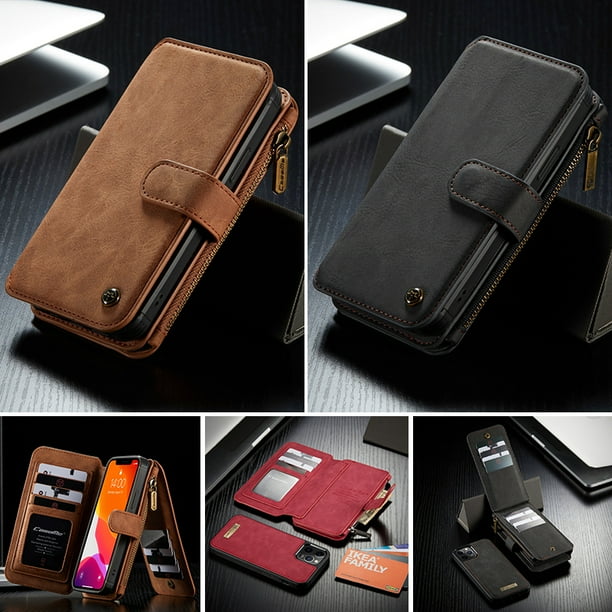 For Iphone 12 Mini 12 12 Pro 12 Pro Max Leather Wallet Stand Flip Phone Case Cover Black Walmart Com Walmart Com