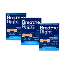 Breathe Right Nasal Strips, Large, Tan, 30 Ea, 3 Pack