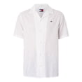 thumbnail image 7 of Tommy Jeans Linen Blend Camp Shortsleeved Shirt, White, 7 of 7