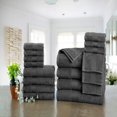 thumbnail image 5 of Ample Decor Luxurious Cotton 600 GSM Bathroom Towel Sets by  - Set of 18 Navy, 5 of 5