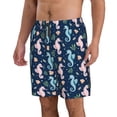 thumbnail image 2 of Fotbe Seahorses And Plants Trajes de Baño Estampados para Hombre, Shorts de Verano de Secado Rápido, Ropa de Playa, Bañadores-Large, 2 of 6