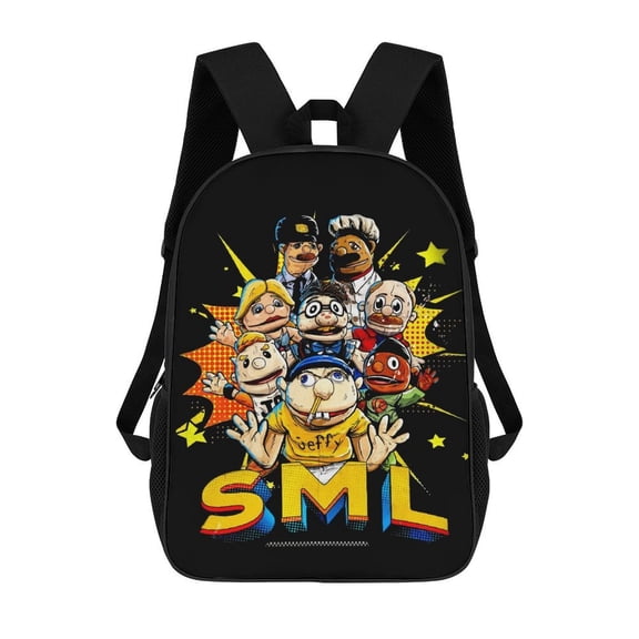 17In Sml Cartoon Jef-,fy Backpack Bookbag Large for Office Lightweight Outdoor Travel Shoulder Bag