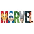thumbnail image 2 of Mens Marvel Faces Pattern Logo T Shirt, 2 of 5