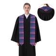 thumbnail image 4 of Zufioo Violet Glitter Print Graduation Shawl Ribbon, Graduation Ribbon for Male and Female Graduates-Sharp Corner, 4 of 7
