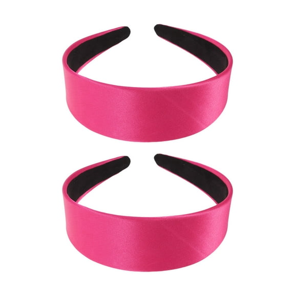 LEORX 2Pcs Creative Rosy Hair Hoops Satin Headband for Birthday and Costume Parties