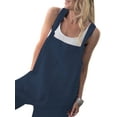 thumbnail image 5 of Linen Jumpsuits for Women Casual Loose Straps Overalls Baggy Wide Leg Harem Pants Rompers Dungarees Playsuit Trousers, 5 of 5