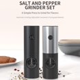 thumbnail image 2 of Gravity Electric Salt  Pepper Grinder  Large Capacity  Battry Power  Adjustable Coarseness  Dust Lid  LED Light, 2 of 12