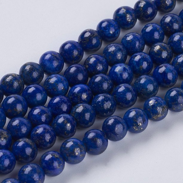 1Strand Natural Lapis Lazuli Beads Strands Grade A Round 6mm Hole: 1mm about 58~60pcs/strand 15 inch