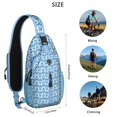 thumbnail image 5 of Crossbody Sling Backpack for Women Men Blue Hawaiian Sea Turtle Print Shoulder Sling Crossbody Casual Chest Bag for Travel Sports Running Hiking, 5 of 6