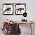 thumbnail image 4 of Stupell Industries Spring Farm Dairy Cows Animals Painting Brown Floater Framed Canvas Art Print Wall Art, 25 x 25, Set of 2, 4 of 10