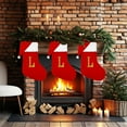 thumbnail image 5 of Xuniizn Personalized Christmas Stockings with Initials - Custom Embroidered Stocking Set, Luxury Velvet Xmas Stockings for Family, Holiday Christmas Decorations, Red, New Model L, 5 of 6
