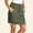 c01Green, variant on Women High Waisted Elastic Waisted Hiking Cargo Skort Skirt Lightweight Workwear Running Skirt Casual Half Body Skirt With Pockets Black S