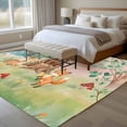 thumbnail image 4 of Cartoon Forest Animal Large Area Rugs 8x10 ft Cute Bear Dear Funny Fox Watercolor Mushroom Washable Rug Non Slip Indoor Carpet Absorbent Floor Mat for Living Room Bedroom Dining Room, 4 of 9