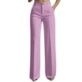 thumbnail image 2 of BUIGTTKLOP Women's Wide Leg Dress Pants High Waisted Business Casual Palazzo Pants Work Office Slacks Trousers Pockets, 2 of 6