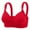 Red, variant on Front Closure Bra for Women no Underwire Padded Wireless Comfort Full Coverage Brassiere with Support