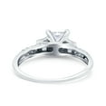 thumbnail image 7 of Cubic Zirconia Size-5 Art Deco Princess Cut Wedding Ring 925 Sterling Silver, 7 of 7