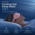 thumbnail image 3 of Cooling Eye Mask for Puffy Eyes, Pink Self Care Gifts for Women, Reusable Gel Ice Pack Cold Compress for Headache & Migraine Relief, Adjustable Weighted Sleep Mask for Tired Eyes, Relaxation & Spa, 3 of 14