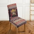 thumbnail image 2 of COEQINE Machine Washable Dining Chair Covers 6-Pack, Reusable Stretchable Chair Slipcovers for Easy Home Decor Update, Universal Fit Polyester Spandex, American Tribal Highland Cow Sunflower Red, 2 of 7