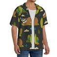thumbnail image 4 of Balery Funny Sloths In The Forest Men's Casual Button Down Shirt Short Sleeve Textured Summer Cuban Beach Shirts-Large, 4 of 7