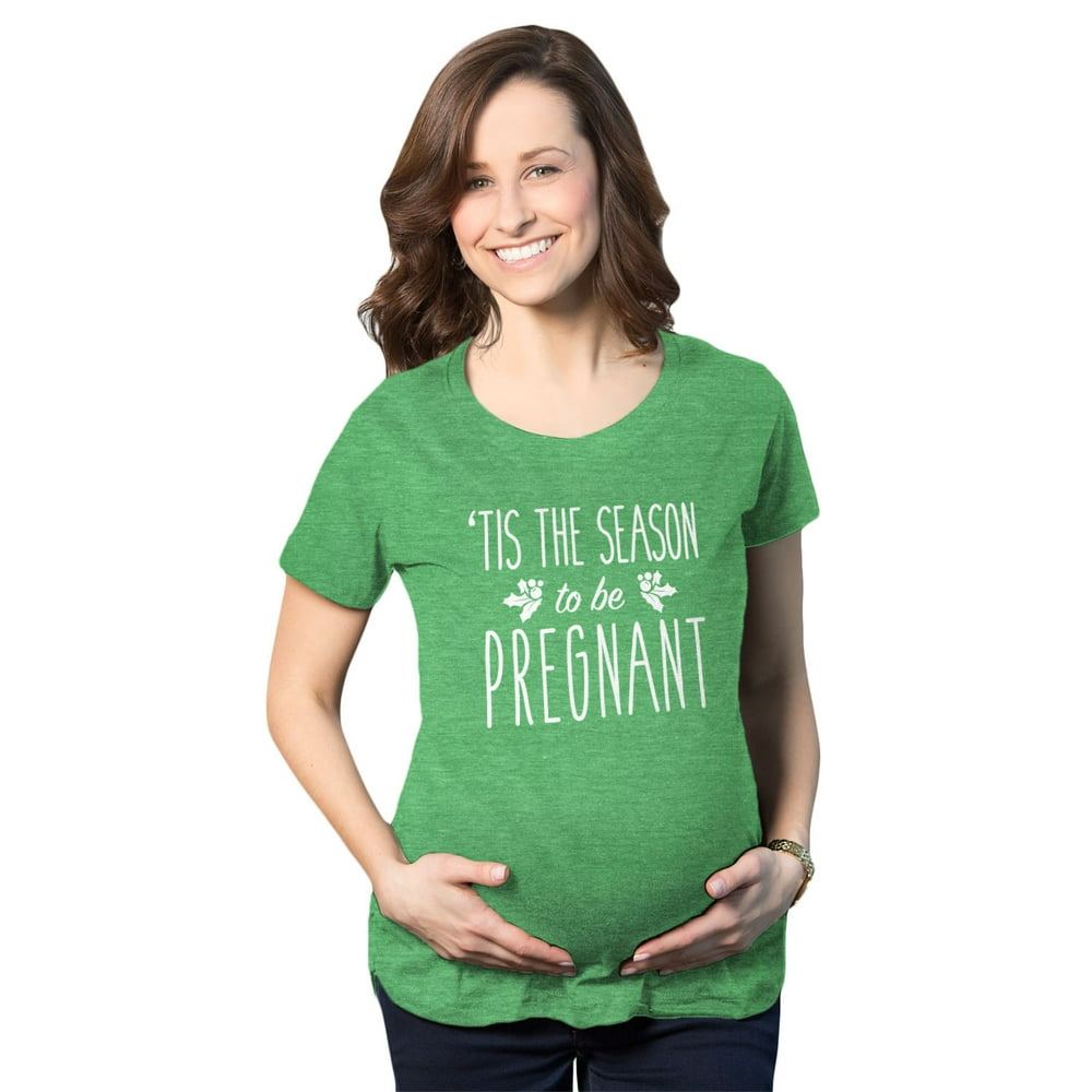 Crazy Dog TShirts Maternity Tis The Season to Be Pregnant Funny
