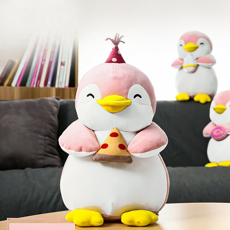  MINISO 13 Penguin Cute Plush Kawaii Body Pillow Soft Stuffed  Animal Throw Pillow Doll Big Plush Toy Gift for Valentine's Day Holding  Donut : Toys & Games