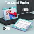 thumbnail image 3 of Allytechgroup iPad Pro 11 2024 Case, Cute Stylish Design Kids Friendly Rugged Kickstand Lightweight Silicone PC Case with Pencil Holder for Apple iPad Pro 11 Inch 2024, Purple+Green, 3 of 8