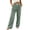 58#Green, variant on Women's Solid Corduroy Wide Leg Pants High Waist Drawstring Elastic Waist Comfy Casual Lounge Trousers with Pockets Gray XL