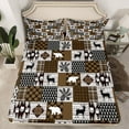 thumbnail image 2 of Homewish Retro Boho Tribal Bed Sheets,Rustic Western Farmhouse King Sheets,Bear Silhouette Deer Skull Sheet Set For Boys Kids,Breathable Home Decor,4 Pieces, 2 of 7