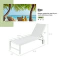 thumbnail image 4 of Walsunny 4pcs Patio Outdoor Chaise Lounge Chair with Wheels for Outside Aluminum Adjustable Angle Lounge Chair Set（White）, 4 of 6