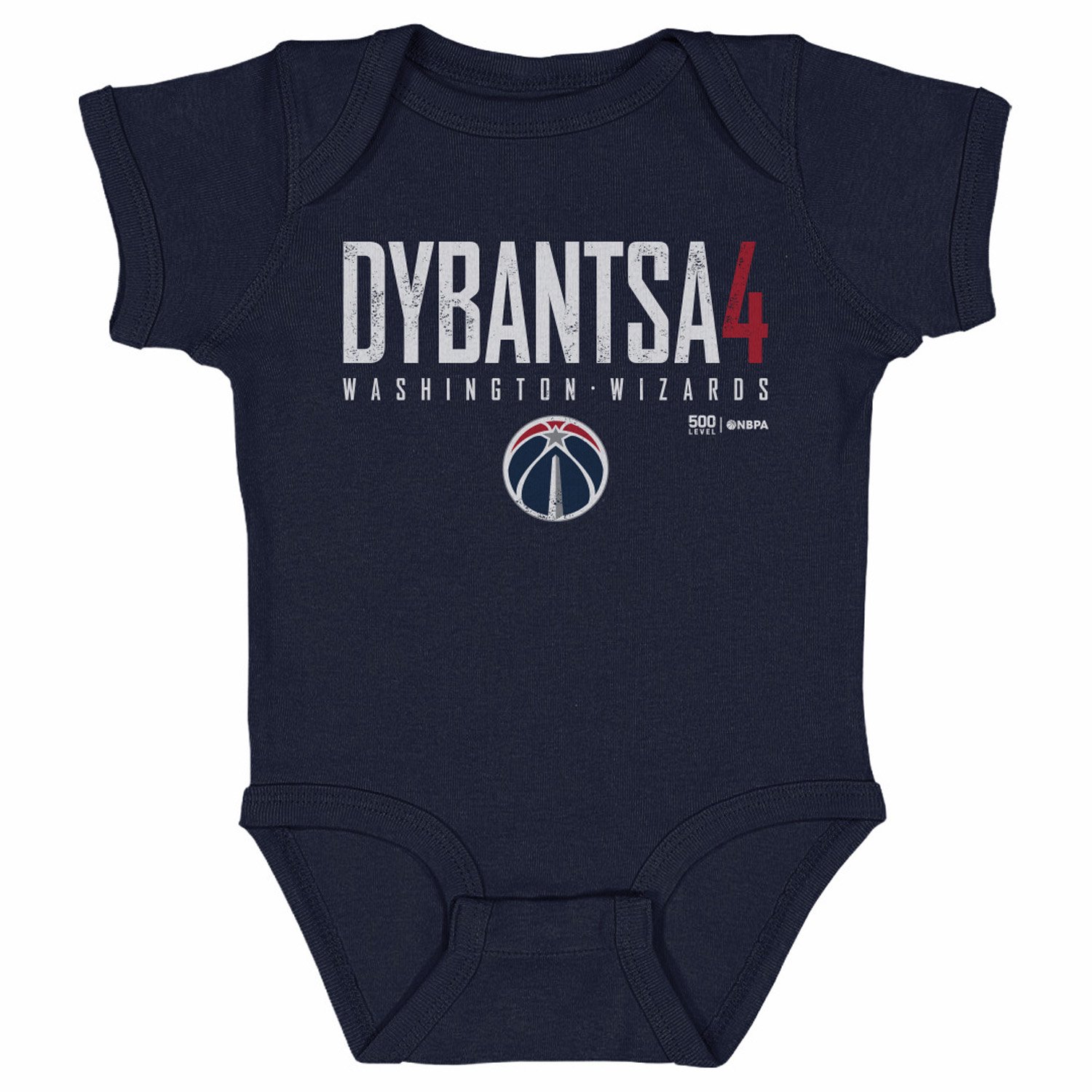 Infant 500 Level AJ Dybantsa Navy Washington Wizards Elite Bodysuit