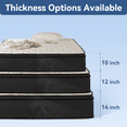 thumbnail image 2 of 14 Inch Full Size Mattress, Hybrid Innerspring Mattresses in a Box – Cooling Gel Memory Foam & Individually Wrapped Coils – Medium Firm, Pressure Relief, CertiPUR-US Certified, 2 of 6