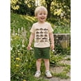 thumbnail image 5 of BemeyourBBs Toddler Baby Boys Summer Clothes Newborn Infant Baby Boy Farm Animal Fishing Outfits Animals Fish Letter Print Short Sleeve T-Shirts Elastic Waist Pockets Shorts 2Pcs Set, 5 of 9