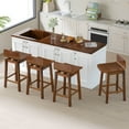 thumbnail image 4 of Costway 24.5" Counter Height Bar Stools Set of 2 with Footrest Solid Rubber Wood Legs, 4 of 10
