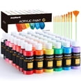 thumbnail image 1 of Set de pintura acrílica AnyMark 48 colores 12 pinceles 60 ml, 1 of 7