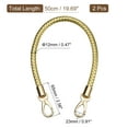 thumbnail image 2 of Uxcell 2Pack 50cm/19.7" Braided Leather Purse Replacement Strap for Handbag, Gold, 2 of 6