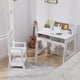 thumbnail image 2 of Yeshouse Escritorio y silla para niños, escritorio de madera con cajones de tela y portalápices, mesa de estudio para niños y niñas, 2 of 8